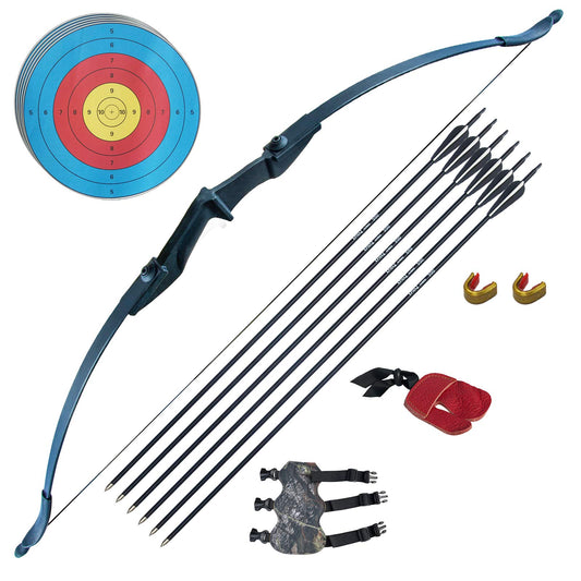 Tongtu Recurve Bow Right and Left HandedTakedown Bow and Arrows for Adult & Youth Beginner 30lb 40lb Traditional Archery Bows Set with 6pcs Arrows
